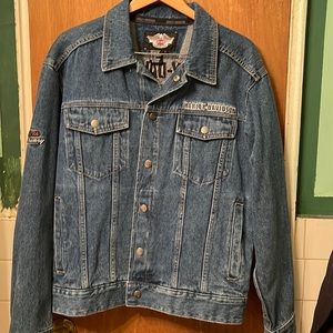 HARLEY DAVIDSON 105 YEARS ANNIVERSARY DENIM JACKET LARGE EXCELLENT CONDITION